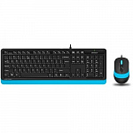 Клавиатура + мышь A4Tech Fstyler F1010 клав:черный/синий мышь:черный/синий USB Multimedia 1147546