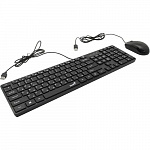 Комплект проводной Genius SlimStar C126 клавиатура+мышь, USB. Цвет: черный