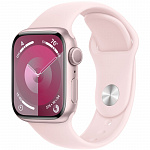 Apple Watch Series 9 GPS + Cellular 41mm Pink Aluminium Case with Light Pink Sport Band - M/L MRJQ3ZA/A