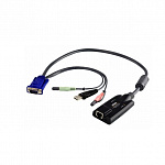 Модуль удлинителя, SVGA+KBD+MOUSE USB 2.0+AUDIO, 50 метр., для подкл. комплекта перключат. KN2124v/KN2140v/KN4124v/KN4140v, макс.разреш. 1600х1200, RJ45+HD-DB15+USB A-тип+2xMINI JACK, Female+4xMale,