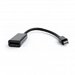 Cablexpert Переходник miniDisplayPort - DisplayPort, 20M/20F, длина 16см, черный A-mDPM-DPF-001