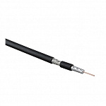 Hyperline COAX-RG6-100 кабель коаксиальный RG-6, 75 Ом ТВ, SAT, CATV, жила - 18 AWG 1.02 mm, омедненная сталь, общий диаметр 6.9мм, PVC, черный бухта 100 м