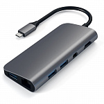 USB адаптер Satechi Aluminum Type-C Multimedia Adapter. Цвет серый космос. ST-TCMM8PAM