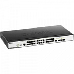 D-Link DGS-3000-28LP/B1A Управляемый коммутатор 2 уровня с 24 портами 10/100/1000Base-T и 4 портами 1000Base-X SFP 24 порта с поддержкой PoE 802.3af/802.3at 30 Вт, PoE-бюджет 193 Вт