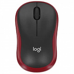 Мышь Wireless Logitech M185 черная/красная, оптическая, 1000dpi, 2.4 GHz/USB-ресивер