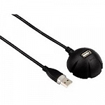 Кабель Hama H-46776 Удлинитель USB 2.0 настольный 1.5 м черный 1зв