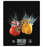 Кухонные весы, Scarlett, SC-KS57P63, Материал стекло, Макс вес 8 кг, деления 1 г, LCD-дисплей, 1 батарейка типа CR2032 в комплекте