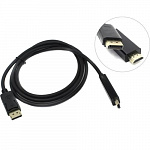 Exegate EX284915RUS Кабель DisplayPort-HDMI ExeGate EX-CC-DP-HDMI-1.8 20M/19M, 1,8м, экран
