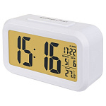 Perfeo Часы-будильник "Snuz", белый, PF-S2166 время, температура, дата