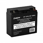 Exegate EX282969RUS Аккумуляторная батарея DT 1218 12V 18Ah, клеммы F3 болт М5 с гайкой