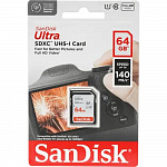 Флеш карта SDXC 64GB SanDisk Ultra SDXC Class 10 UHS-I U1 Ultra R 140MB/s SDSDUNB-064G-GN6IN