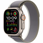 Apple Watch Ultra 2 GPS + Cellular, 49mm Titanium Case with Green/Grey Trail Loop - S/M MRFN3ZA/A