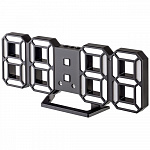 Perfeo LED часы-будильник "LUMINOUS 2", черный корпус / белая подсветка PF-6111 PF_B4925