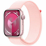 Apple Watch Series 9 GPS 41mm Pink Aluminium Case with Light Pink Sport Loop MR953LL/A