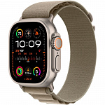 Apple Watch Ultra 2 GPS + Cellular, 49mm Titanium Case with Olive Alpine Loop - Small MRFH3ZA/A
