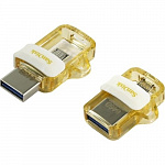Флеш-накопитель Sandisk Флеш накопитель SDDD3-064G, Ultra Dual Drive, White-Gold, Retail, 4x6 Insert