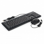 Гарнизон Комплект клавиатура + мышь GKS-126 проводной, черный, 1,5 м, 104 кл, 2 кл + колесо-кнопка, 100DPI