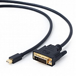 Cablexpert Кабель mDP-DVI, 20M/25M, 1.8м, черный, позол.разъемы, пакет CC-mDPM-DVIM-6