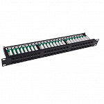 Патч-панель 19" NEOMAX NM-PP-1U48P-UC5E-D-105-BK 1U, 48 портов, кат.5E, UTP, Dual IDC, цвет черный