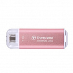 Флеш-накопитель/ Transcend External SSD ESD300C 1 TB, Type C, 10Gbps 3.2 Gen2, R/W 1050/950MB/s, 60.1x20x7.8 mm, 9g,Pink