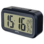 Perfeo Часы-будильник "Snuz", чёрный, PF-S2166 время, температура, дата