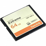Флеш-накопитель Sandisk Карта памяти SanDisk Extreme CF 120MB/s, 85MB/s write, UDMA7, 64GB