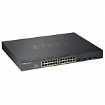ZYXEL XGS1930-28HP-EU0101F Гибридный Smart PoE+ L2+ коммутатор NebulaFlex XGS1930-28HP, 24xGE PoE+, 4xSFP+, бюджет PoE 375 Вт, автономное/облачное управление