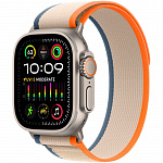 Apple Watch Ultra 2 GPS + Cellular, 49mm Titanium Case with Orange/Beige Trail Loop - S/M MRFL3ZA/A
