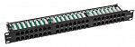 Rexant 02-0033 Панель коммутационная высокой плотности с кабельными органайзерами 19", 1U, 48 портов, UTP, RJ-45, CAT 5e REXANT PRO