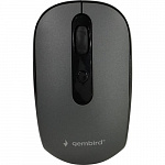 Gembird MUSW-355-Gr Мышь беспроводная, серый, бесш.клик, soft touch, 3кн.+колесо-кнопка, 1600DPI, 2,4ГГц