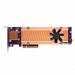 Плата расширения/ QNAP QM2-4P-384 Quad M.2 PCIe NVMe SSD expansion card; supports up to four M.2 2280 formfactor M.2 PCIe Gen3 x4 SSDs; PCIe Gen3 x8 host interface; Low-profile bracket pre-loaded, L