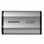 Твердотельный накопитель/ ADATA External SSD SD810, 2000GB, Type-C, USB 3.2 Gen2х2, up to R/W 2000/2000 MB/s, 72.7x44x12.2mm, Silver 5 лет