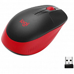 Мышь Logitech M190, оптическая, беспроводная, USB, черный и красный 910-005926