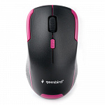 Gembird MUSW-415 Мышь беспроводная, 2.4ГГц, 3 кнопки + колесо кнопка,1600DPI чёрно-розовый