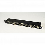 Патч-панель 19" NEOMAX NM-PP-1U48P-SC6-D-107-BK 1U, 48 портов, кат.6, STP, Dual IDC, цвет черный