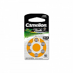 Camelion ZA13 BL-6 Mercury Free A13-BP60%Hg, батарейка для слуховых аппаратов, 1.4 V,280mAh 6 шт. в уп-ке