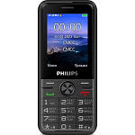 Мобильный телефон Philips Е65004G Xenium черный моноблок 3G 4G 2Sim 2.4" 240x320 0.3Mpix GSM900/1800 FM microSD