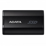 Твердотельный накопитель/ ADATA External SSD SD810, 2000GB, Type-C, USB 3.2 Gen2х2, up to R/W 2000/2000 MB/s, 72.7x44x12.2mm, Black 5 лет