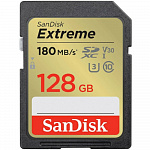 Флеш карта SD 128GB SanDisk SDXC Class 10 V30 UHS-I U3 Extreme 180MB/s