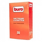 Сухие чистящие салфетки BURO BU-Udry, безворсовые, 20шт. 817443