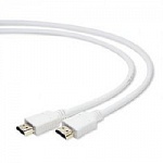 Кабель HDMI Gembird/Cablexpert , 1.8м, v1.4, 19M/19M, белый, позол.разъемы, экран, пакетCC-HDMI4-W-6