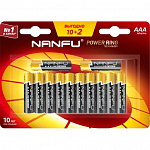 Nanfu Батарейка щелочная AAA 10+2шт.