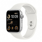 Apple Watch SE 2022 A2723, 44мм, серебристый / белый mnk23vc/a MNK23VC/A