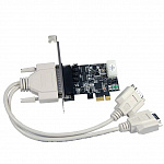 Controller ST-Lab, PCI-E x1, CP-140, 2 ext COM9M, fan out cable, Ret
