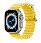 MNH93LL/A Apple Watch 8 Ultra GPS + Cellular, 49mm Titanium Case with Yellow ocean Band