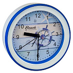 Perfeo Quartz часы-будильник "PF-TC-009", круглые диам. 15,3 см, подвес на стену, штурвал