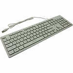 Клавиатура Oklick 550ML белый USB slim Multimedia LED 1061618
