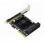 ORIENT A1166S6, Контроллер PCI-Ex4 v3.0, SATA3.0 6Gb/s, 6-port int, ASM1166 chipset, oem