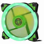 CROWN Вентилятор для компьютерного корпуса CMCF-12025S-1232 120*120*25мм;Зелёное LED кольцо;1500 об/мин;35CFM;20Дб;Подшипник скольжения;3pin+MOLEXпапа-мама 40+10см