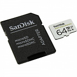 Micro SecureDigital 64Gb SanDisk High Endurance microSDHC Card with Adapter - for Dashcams & home monitoring SDSQQNR-064G-GN6IA